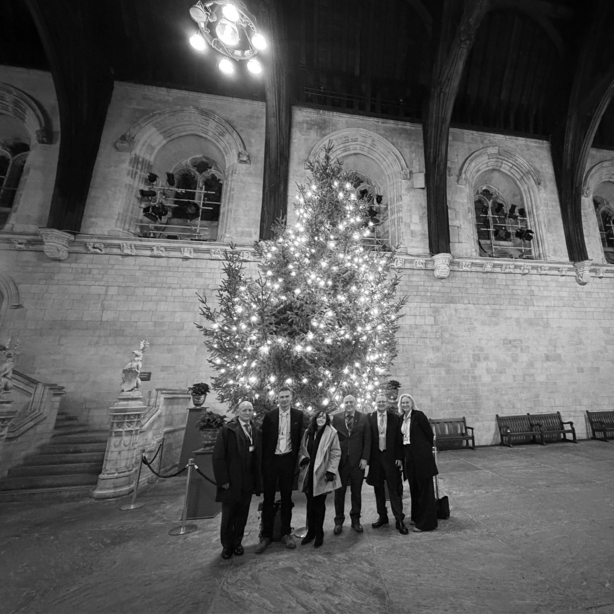 National Security and Resilience Consortium Members at the Houses of Parliament including Laboratory automation and robotics expert and managing director of FLS David Reed and his guest Zeina Toric-Azad